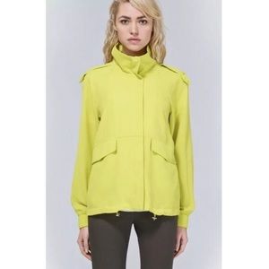 Babaton fluorescent yellow zippered jacket